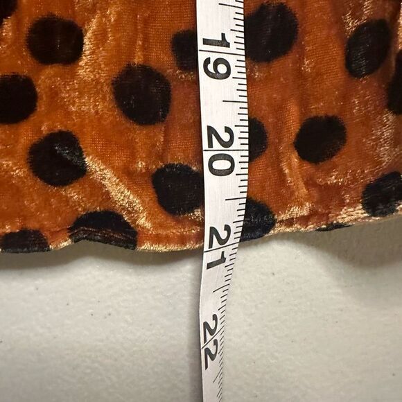 MADEWELL  Velvet Memento Ruffle Sleeve Top in Leopard Dot xs - Picture 6 of 9